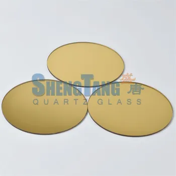 Quartz Glass Gold Plated Sheet Quartz Disc
