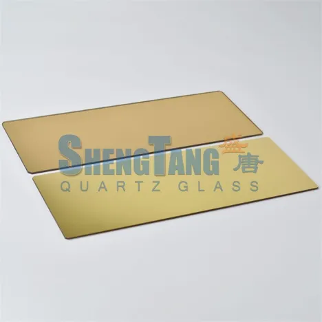 Quartz Glass Gold Plated Sheet