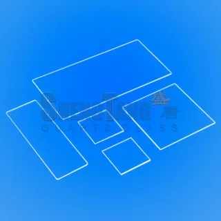 JGS1 square & rectangular quartz glass sheet 0.5mm-4mm