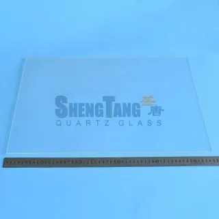 Transparent solar optical quartz plate square 550mm
