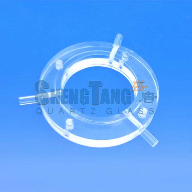 ケミカルパイプ用大口径透明石英管フランジ