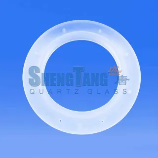 Fused Silica Glass Flange , Quartz Glass Tube Corrosion Resistance