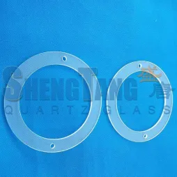 Customized Fused Silica Opaque Quartz Glass Flange250-400KV/CM Frosted Quartz Flange