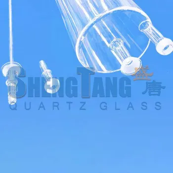 Solar Reactor Applied Heat Resistant Fused Quartz Glass Tube With Flange