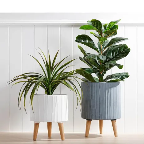 Textured Footed Planters WL03A