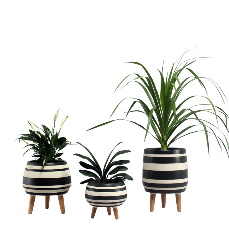 Contemporary style ceramic pots and planters