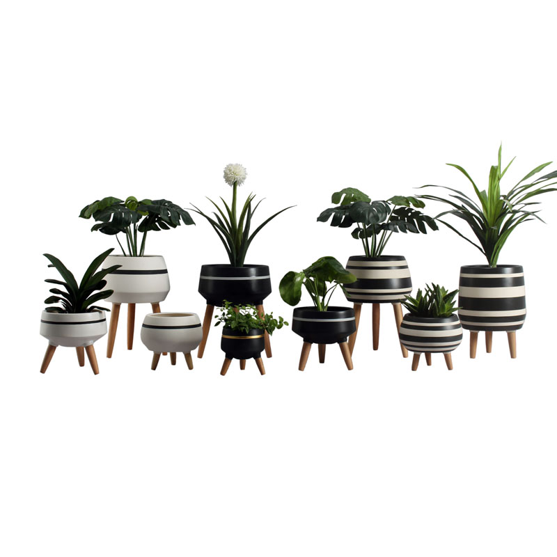 Contemporary style ceramic pots and planters
