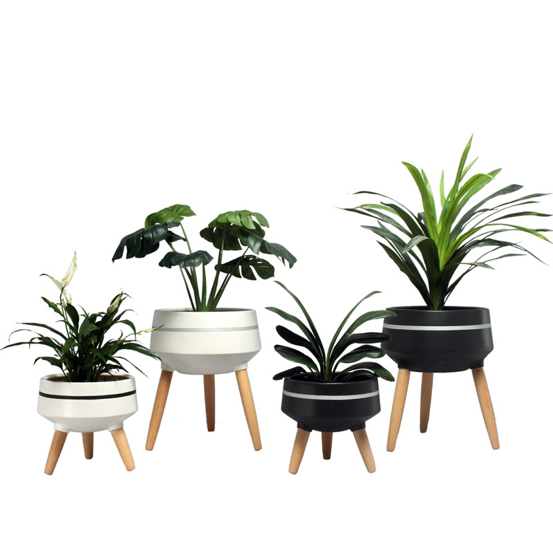 Contemporary style ceramic pots and planters