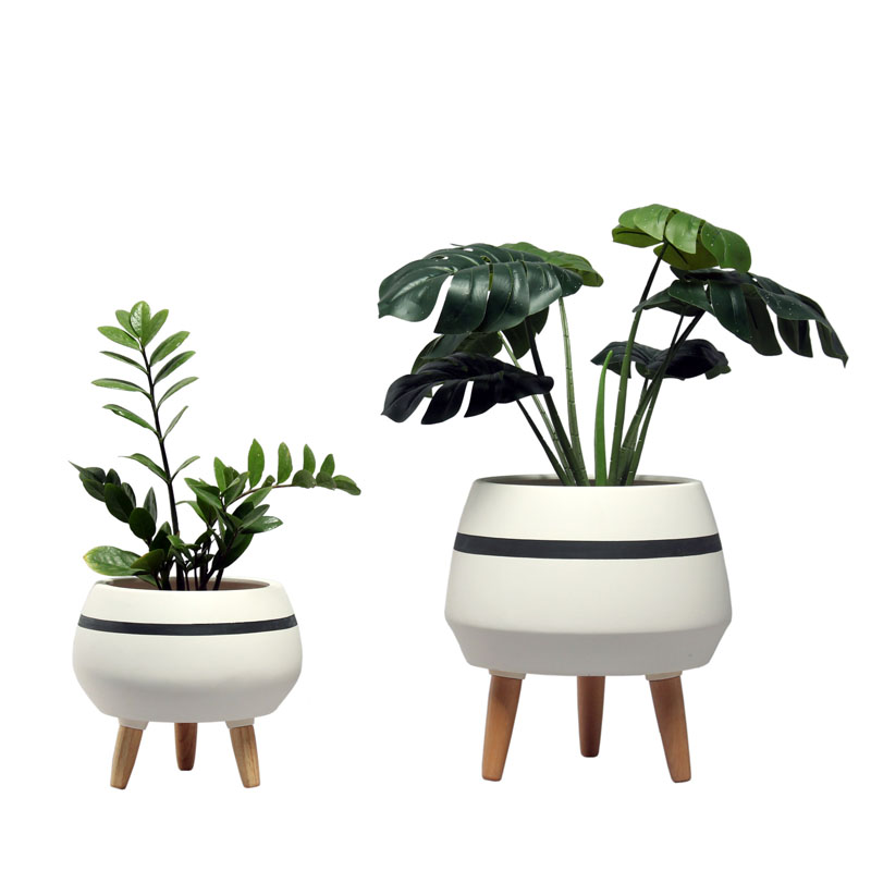 Contemporary style ceramic pots and planters