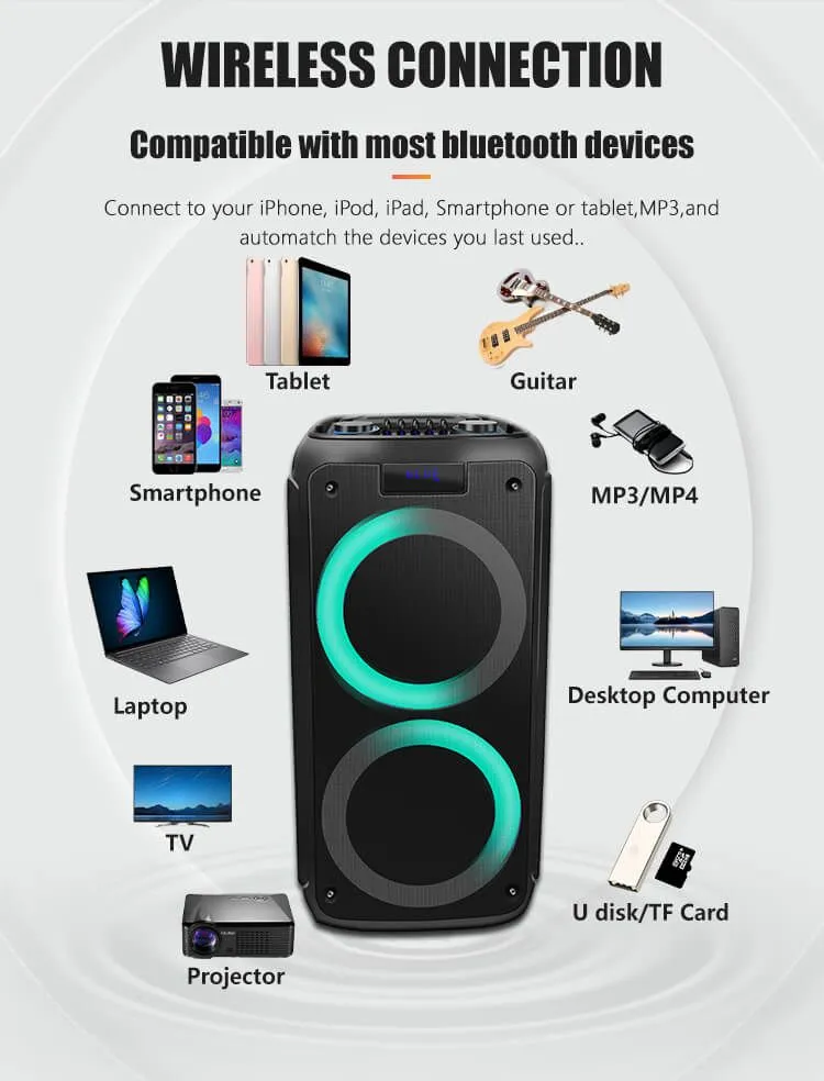 ED-822 large party bluetooth portable speaker