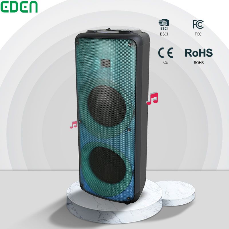 Dual 10 inch flame light wireless outdoor speaker bluetooth