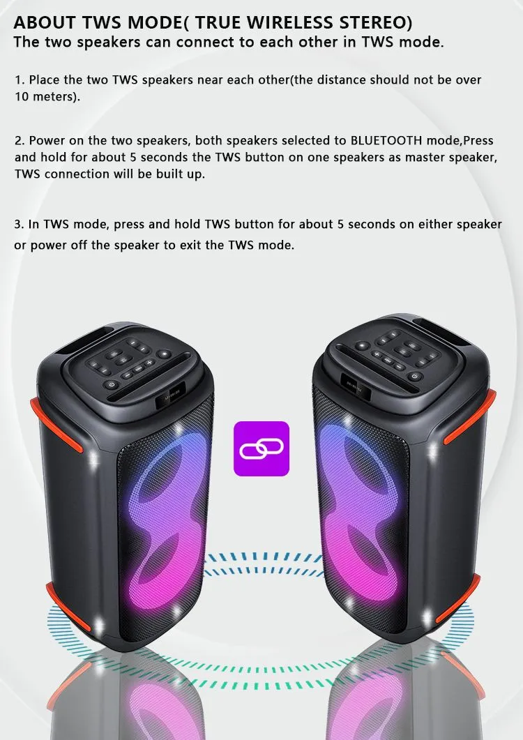 Dual 6.5 inch waterproof bluetooth speaker ED-650