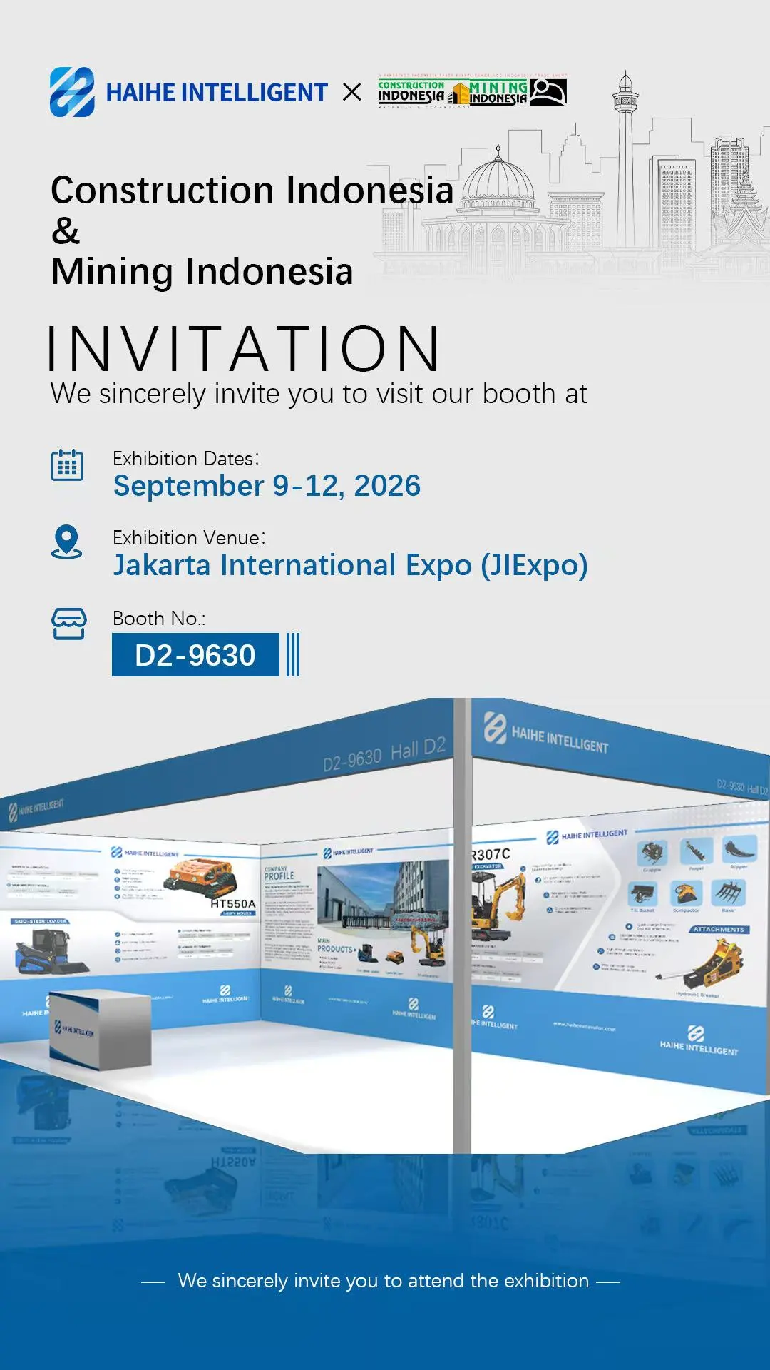 2026 Construction & Mining Indonesia Expo | Visit Us at Booth D2-9630