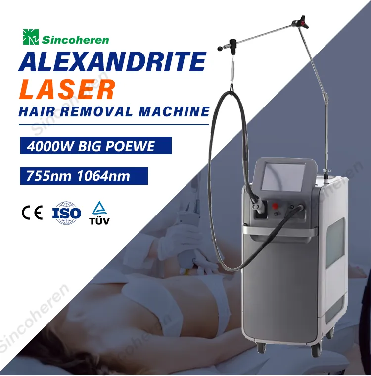 Machine épilation IPL RF Nd:YAG - Double écran, 3 Têtes, 10 Ans Garantie, 60 Kg
