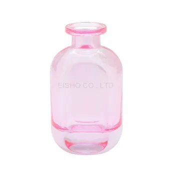 EISHO Pink Glass Bottle, Glass Flower Vase