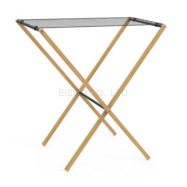 Foldable Bamboo Clothes Drying Rack for Laundry Organization