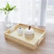 Natural Rustic Rattan Tray with Built-In Handles
