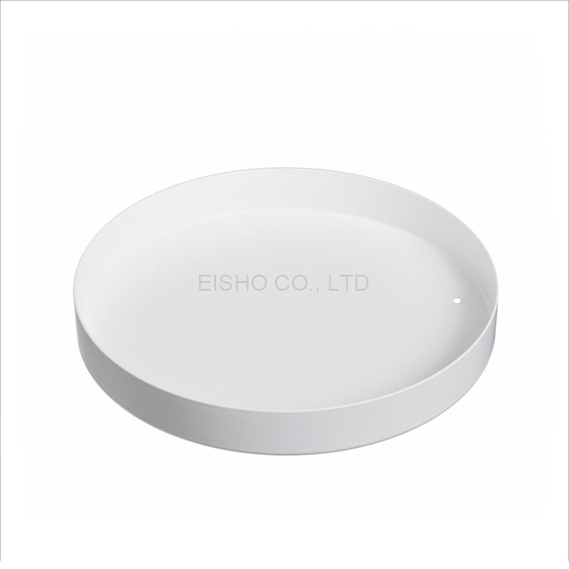 Stackable Round White Jewelry Tray / Metal Decorative Tray