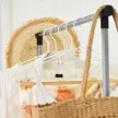 Freestanding Movable Metal Clothes Rack with Wheels