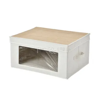 See-Through Window Fabric Storage Box with lid