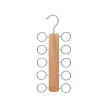Multiple Purpose Wooden Scraf Hanger with 10 Rings