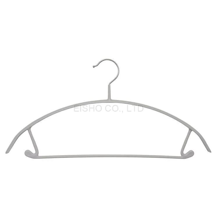No Shoulder Bump Metal Hanger with Skirt Hooks