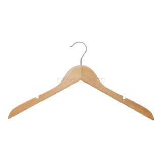 Bamboo Hanger with Chrome-Plated Hook