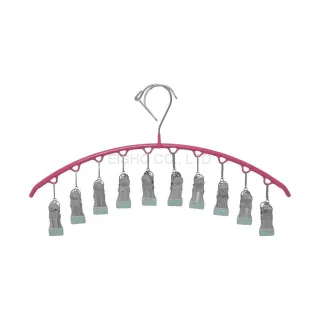 Windproof Clothes Hanger with 10 Clips