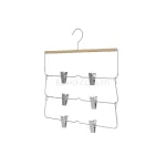3-Layer Foldable Iron Pants Hanger with Clips