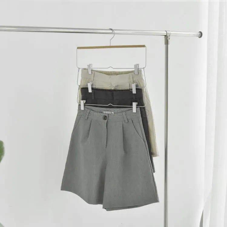 3-Layer Foldable Iron Pants Hanger with Clips