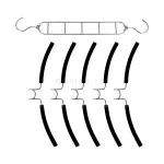 Multifunctional 5-Layer Detachable Metal Hanger