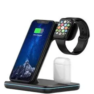 Your phone has a coil in it which is able to grab the bits of electricity out of the electrical cloud that your wireless charger has created.