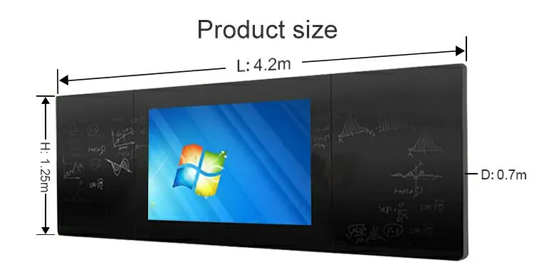 smart e blackboard size