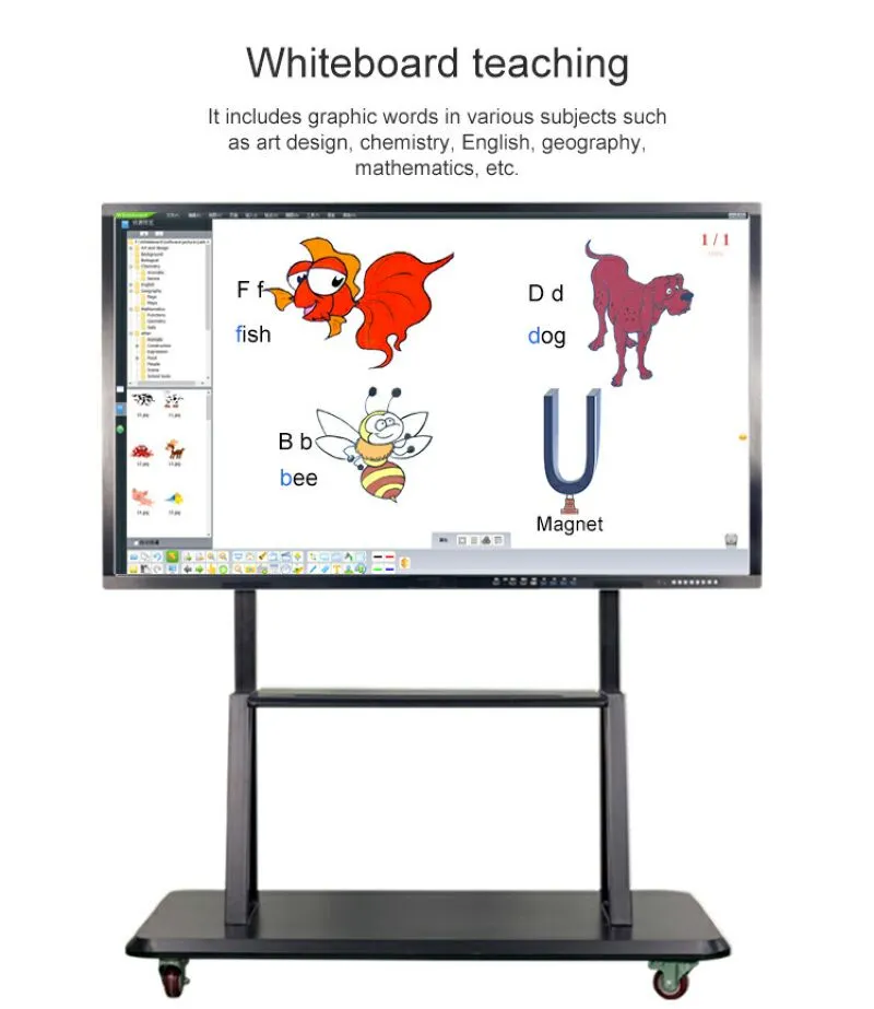 65 Inch Smart Whiteboard Mulit Touch Smart Board Interactive Digital Boards