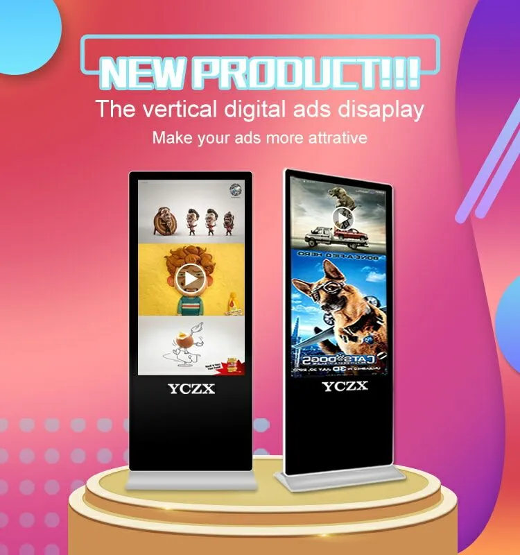 55 Inch Floor Stand Advertising Equipments Digital Signage Totem Kiosk Price