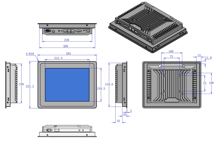 10.4-inch Industrial Control All-in-one Computer