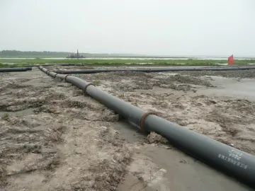HDPE dredge pipes work for Yangtze River dredging projects