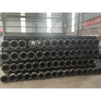 HDPE pipe with sandwich flanges