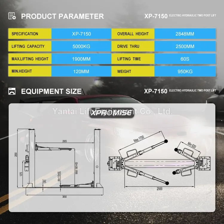 Hot Sale Auto 2 Post Car Lift