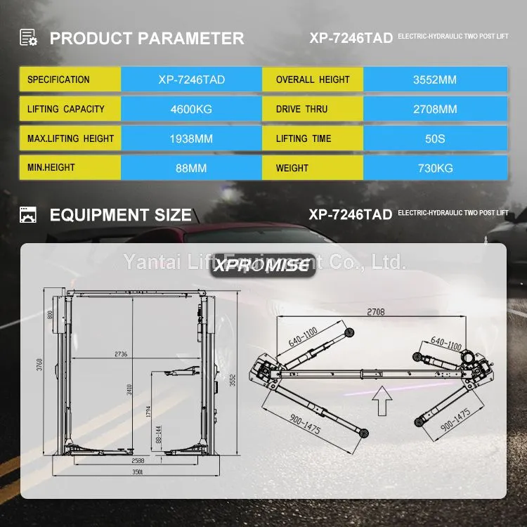 High Quality Car Lift 2 Post Lift