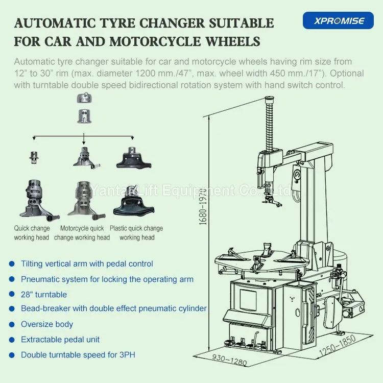 Heavy Duty Auto Car Tyre Changer Machine