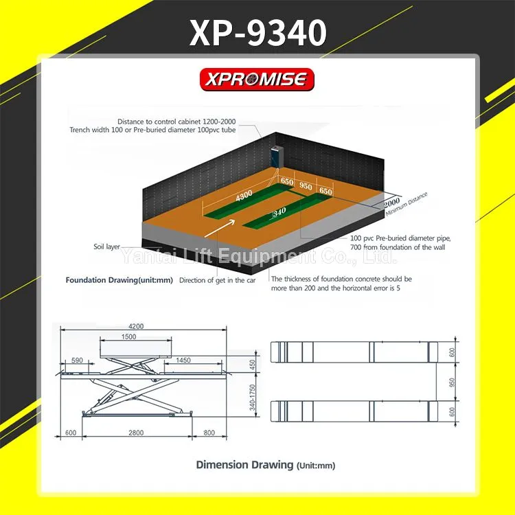 In-ground Scissor Lift 4000kg