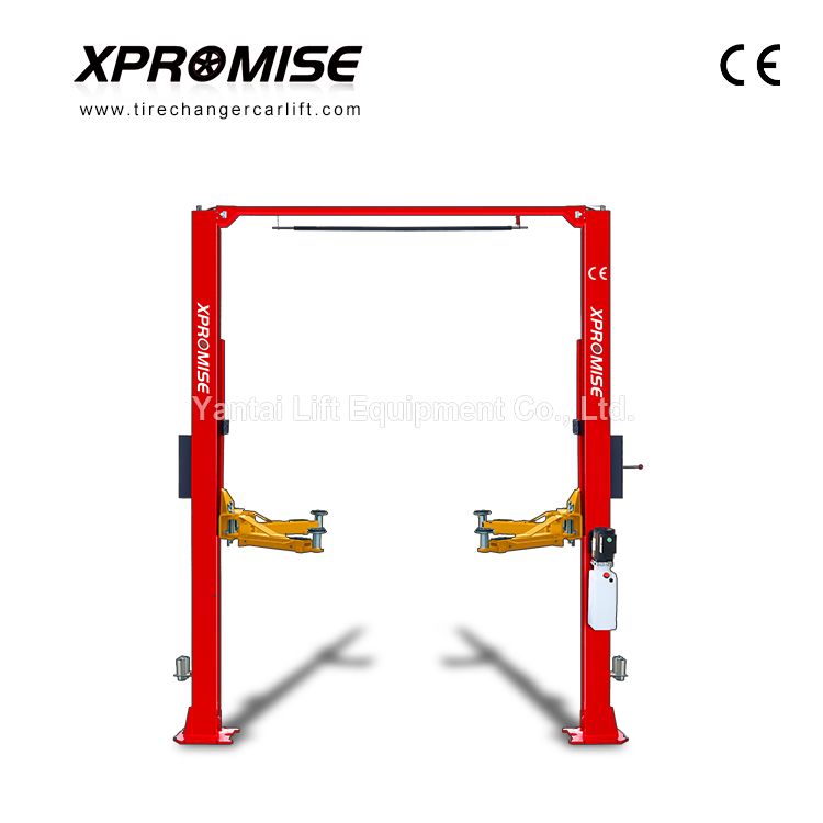 One Side Manual Release Clear Floor 2 Post Lift