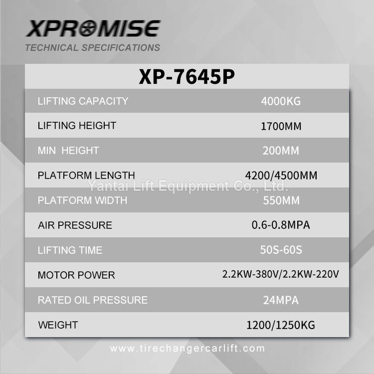 Garage Equipment Manual Release 4 Post Lift