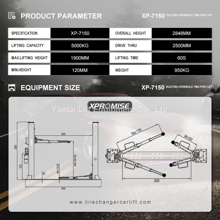 Hot Sale Auto 2 Post Car Lift