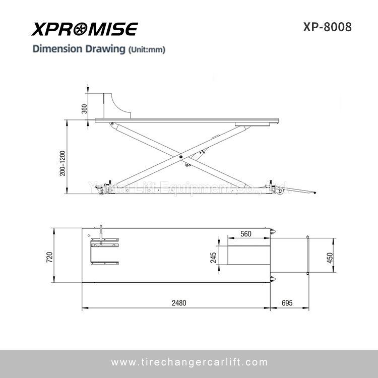 Motorcycle Scissor Lift/800kg