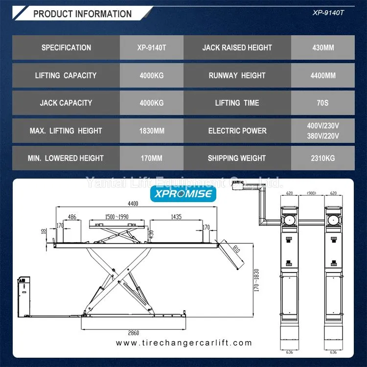 Alignment Scissor Lift/4000kg/XP-9140T