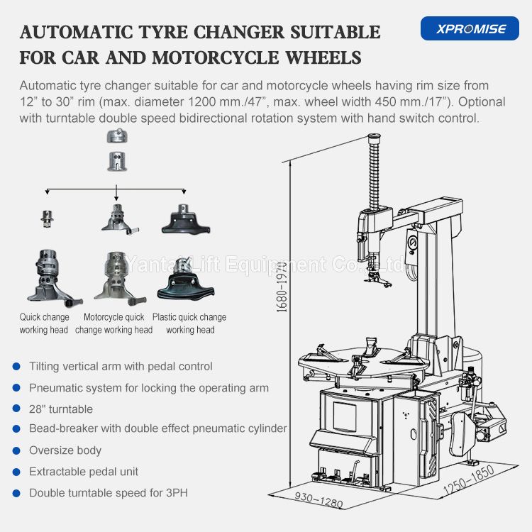 Heavy Duty Auto Car Tyre Changer Machine