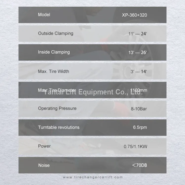 Tyre Repair Equipment Tire Changer XP-360+320