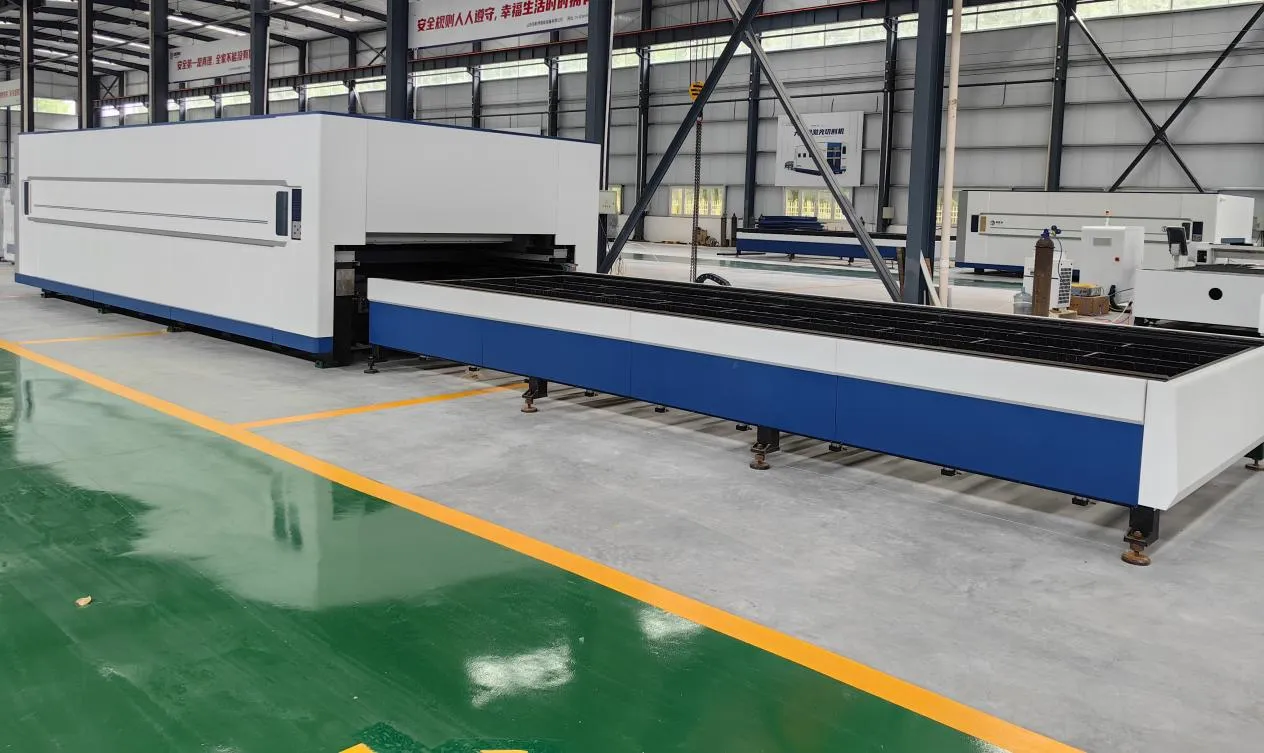 12kw Fiber Laser Cutting Machine Working at Customer Factory